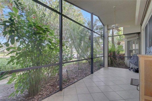 unfurnished sunroom with plenty of natural light