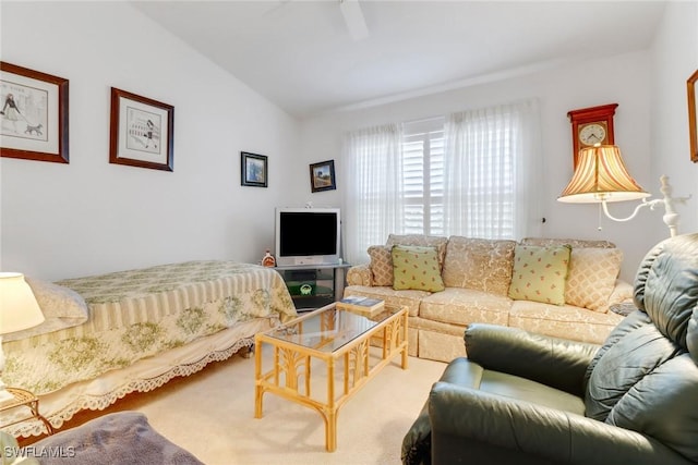 bedroom featuring carpet and ceiling fan