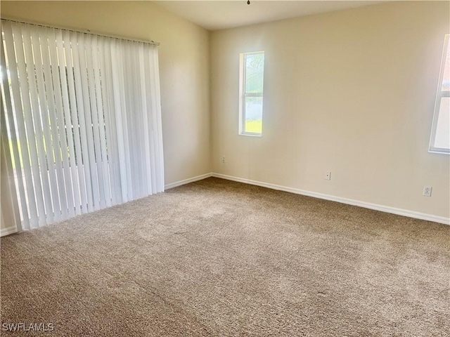 view of carpeted empty room