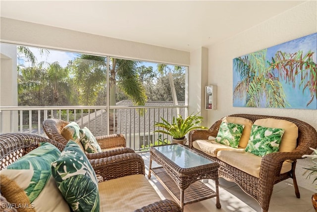 view of sunroom