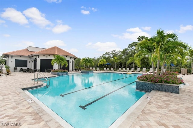 view of pool with a patio area