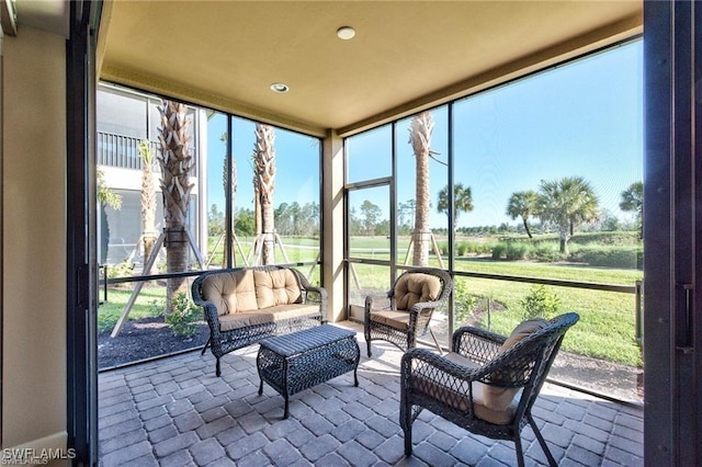 view of sunroom