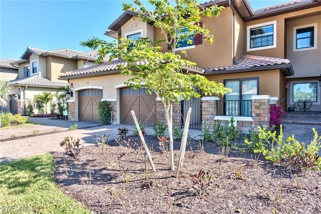 view of front of home featuring a garage