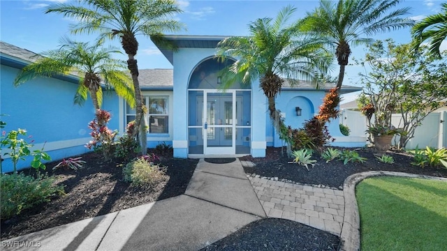 view of front of property with french doors