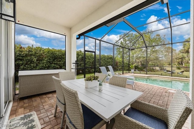 view of sunroom / solarium