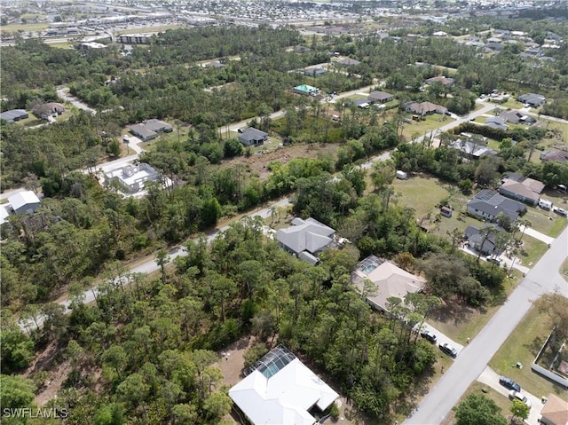 bird's eye view with a residential view