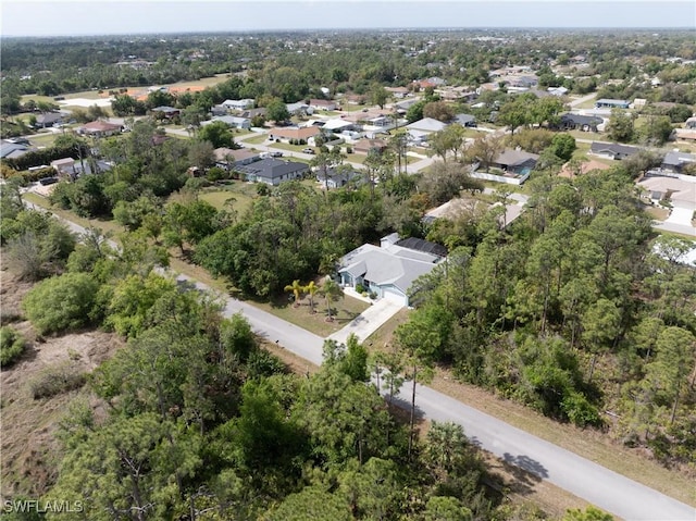 bird's eye view with a residential view