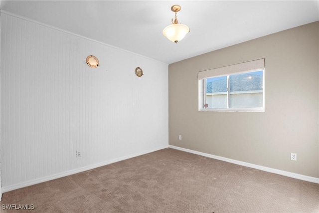 view of carpeted spare room