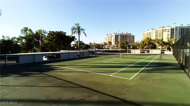 view of tennis court