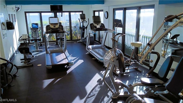 view of workout area