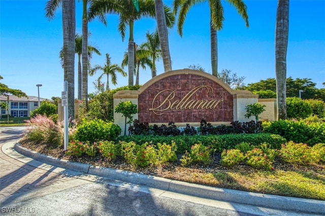 view of community sign