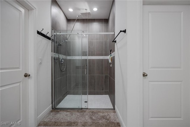 bathroom with an enclosed shower