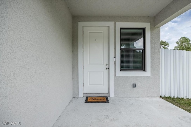 view of doorway to property