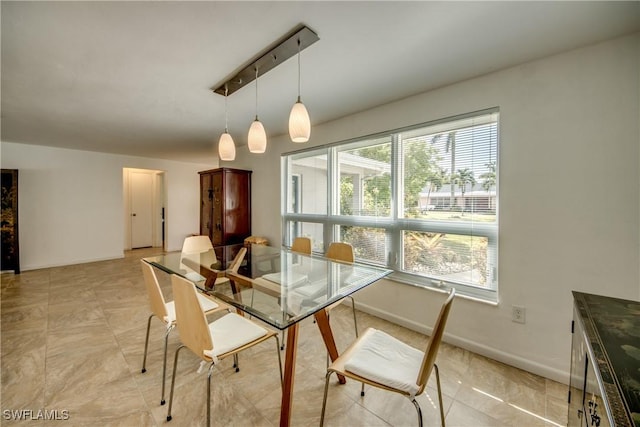 dining room with a healthy amount of sunlight