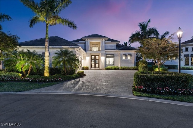 view of front of home with french doors