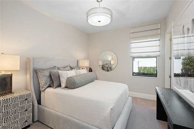 view of carpeted bedroom