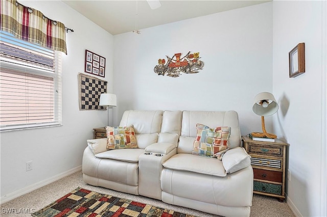 view of carpeted living room