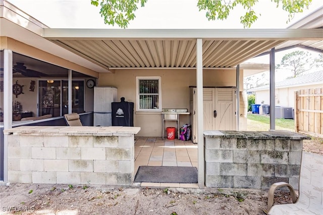 view of patio featuring cooling unit