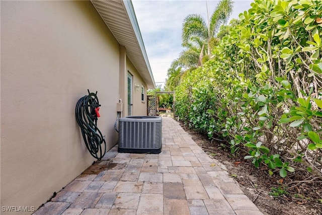 view of patio / terrace featuring central AC unit