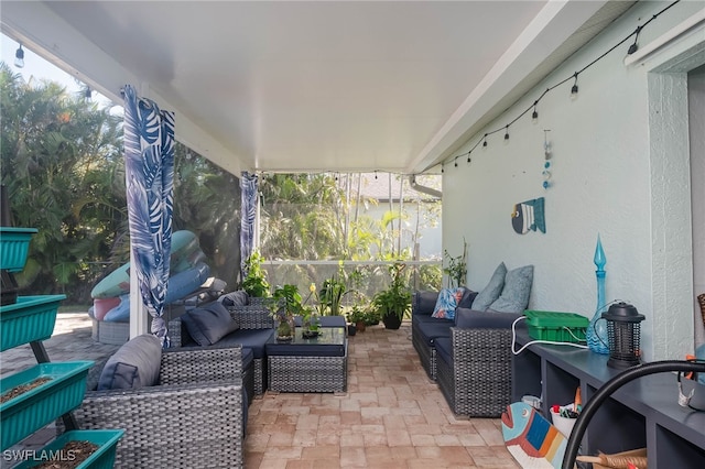 view of patio with an outdoor hangout area