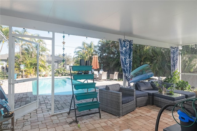 view of sunroom