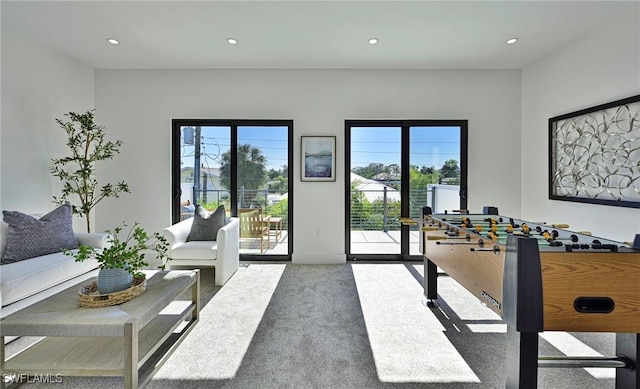 view of carpeted living room