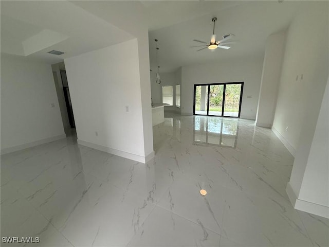 spare room featuring ceiling fan