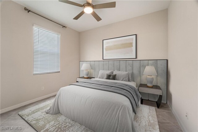 bedroom with ceiling fan