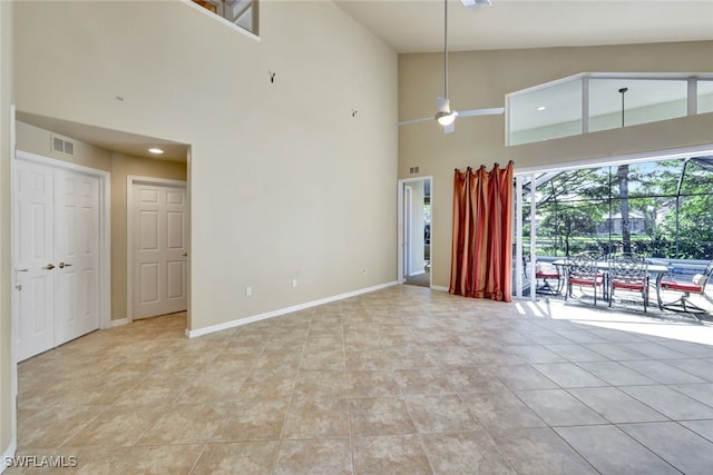 interior space featuring high vaulted ceiling