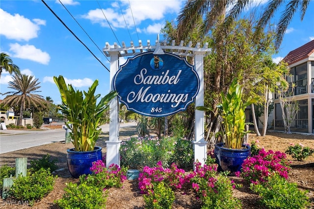 view of community sign