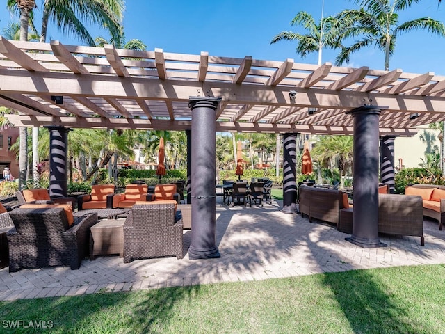 view of patio with outdoor lounge area