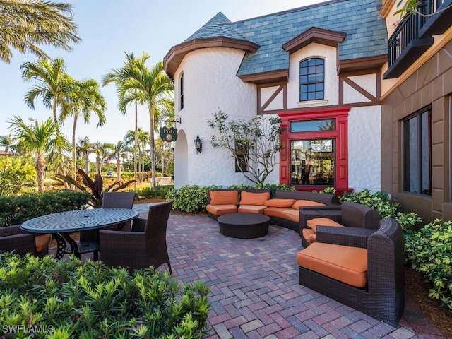 view of patio / terrace featuring an outdoor hangout area