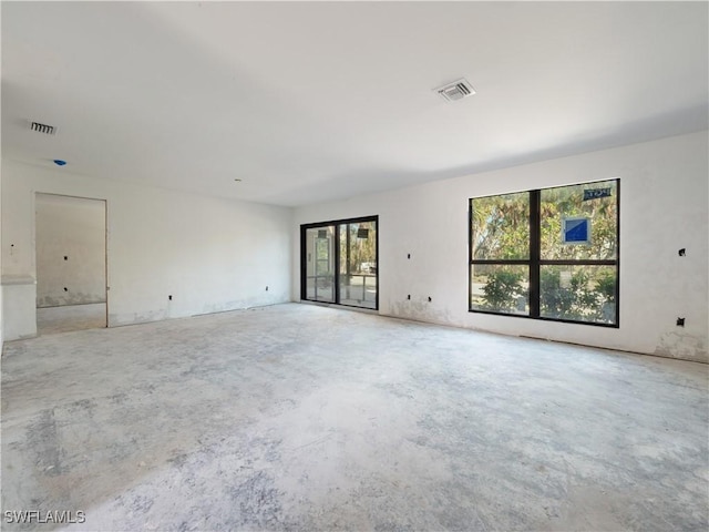 spare room with a wealth of natural light