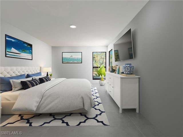 view of tiled bedroom