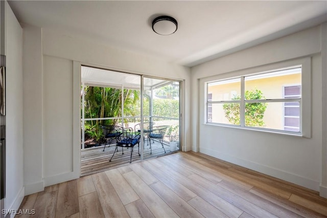 empty room featuring light hardwood / wood-style flooring