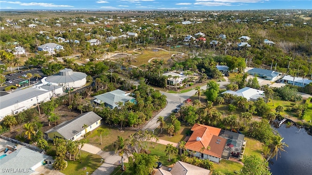 aerial view with a residential view