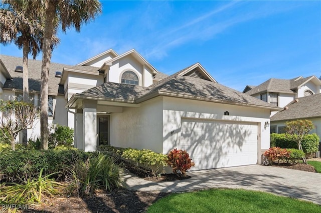 front of property featuring a garage