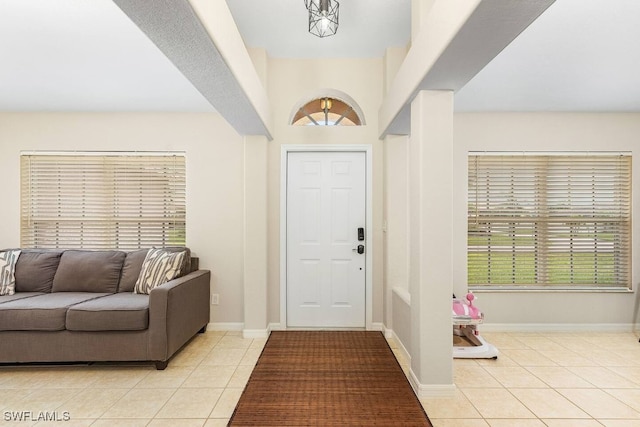 view of tiled entryway