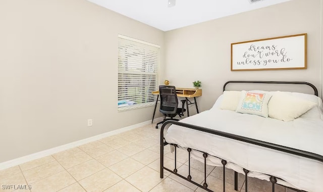 view of tiled bedroom