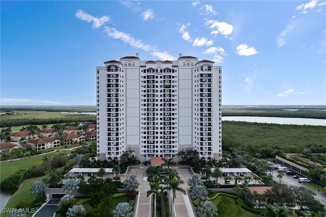 view of property with a water view