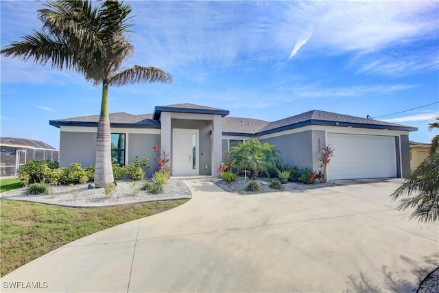 view of front facade featuring a garage