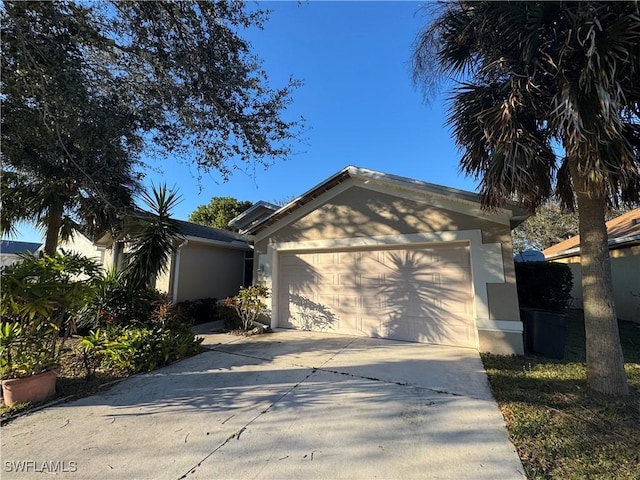 view of property exterior featuring a garage