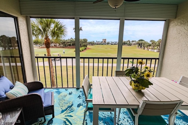 view of sunroom