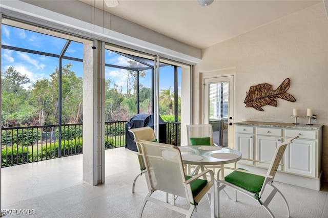 view of sunroom