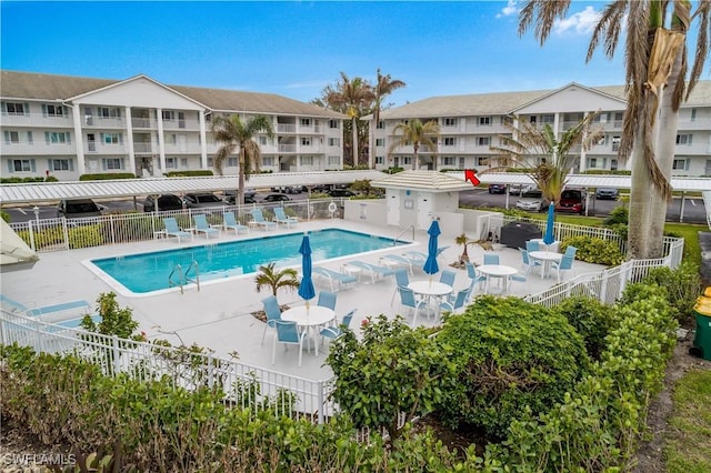 view of pool with a patio area