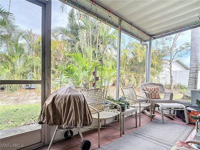 view of sunroom