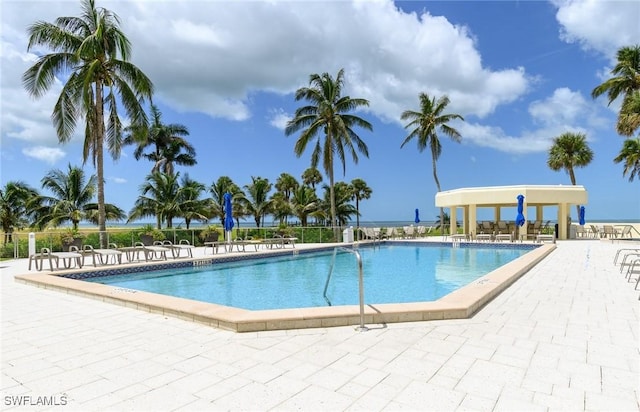 pool featuring a patio