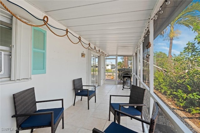 view of sunroom