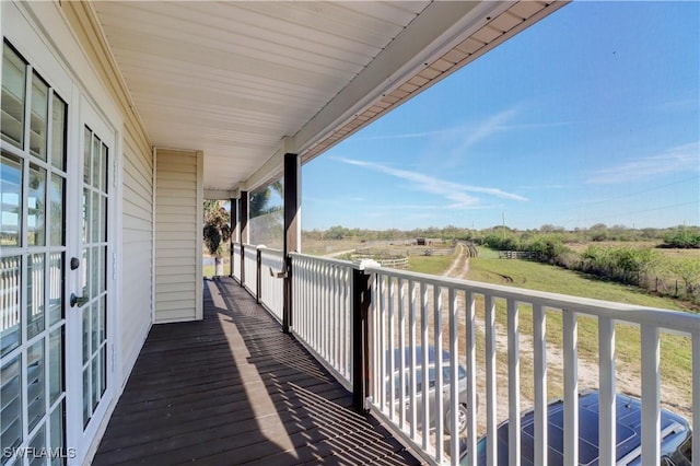 balcony with a rural view