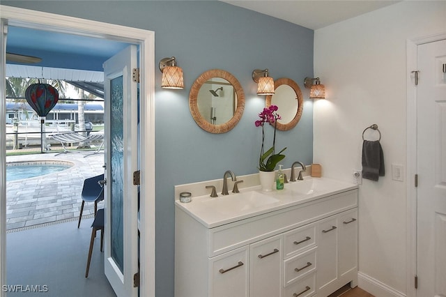 bathroom with vanity